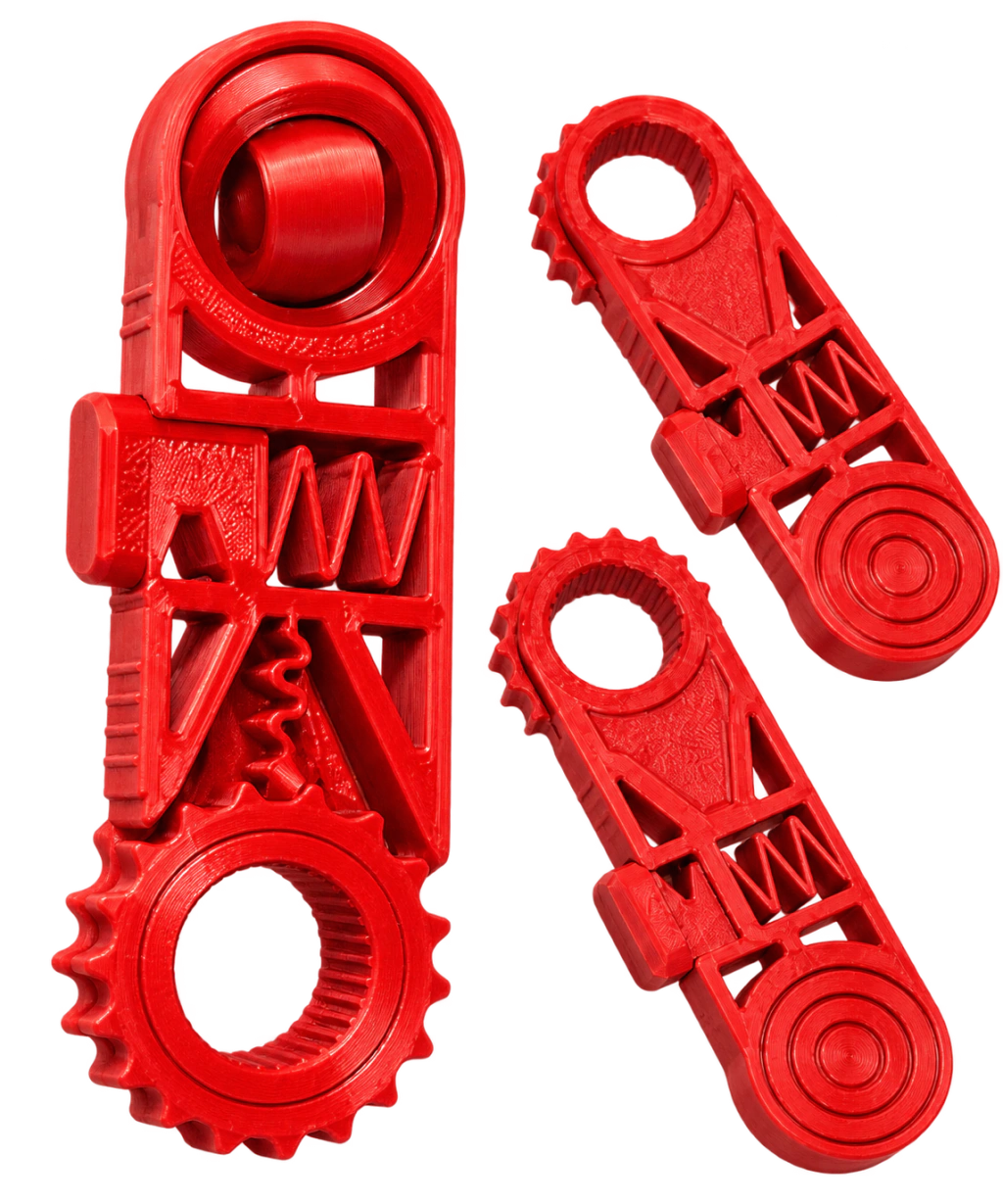Fidget vermelho impresso em 3D
