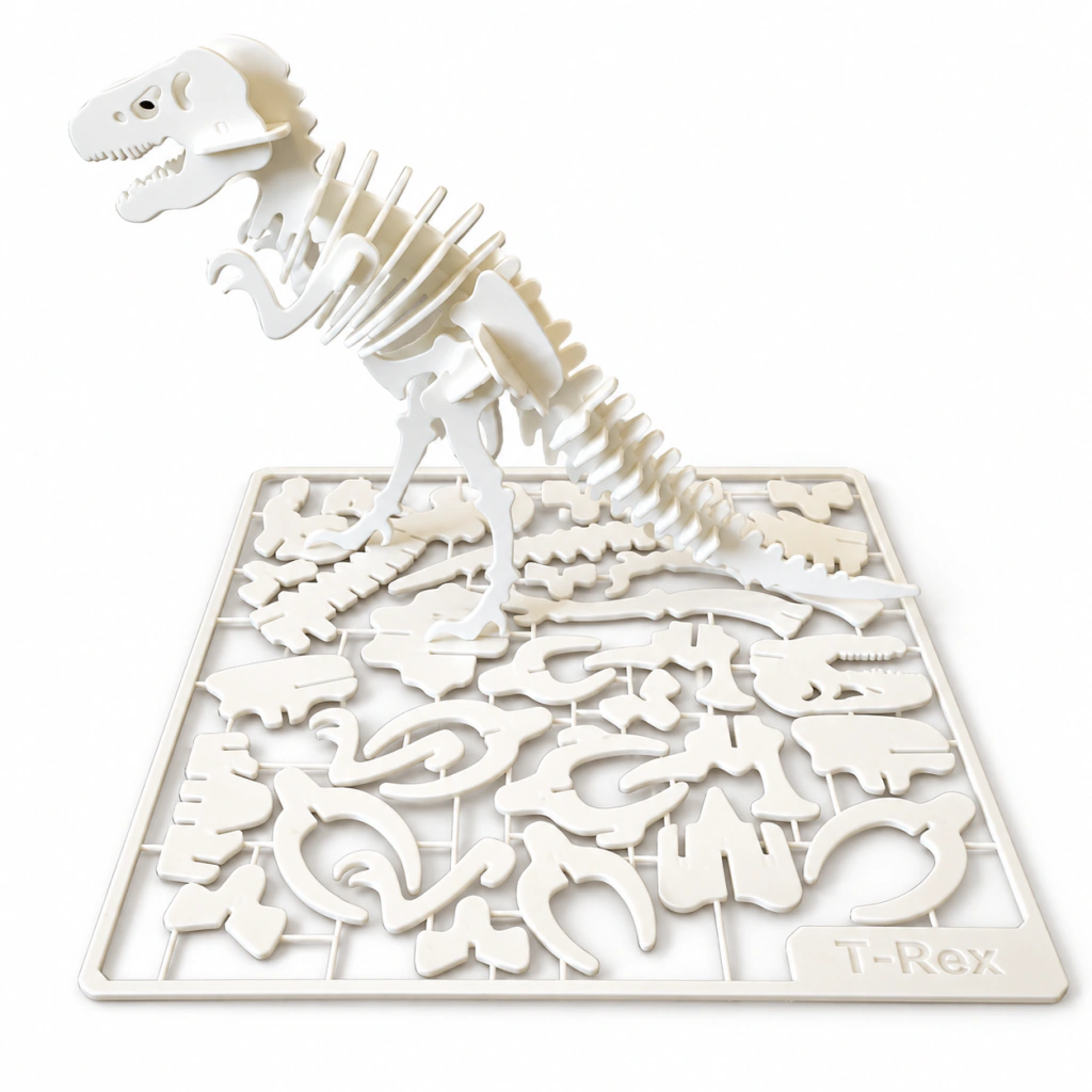 Quebra-cabeça de dinossauro em impressão 3D